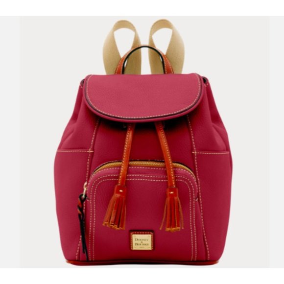 Dooney & Bourke Wine Red Color Pebble Grain Leather Large Murphy Backpack NWOT - Picture 15 of 15